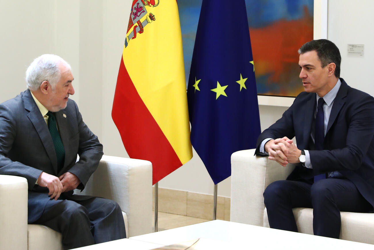 Imatge d'arxiu d'una reunió entre Pedro Sánchez i el president del TC, Cándido Conde-Pumpido