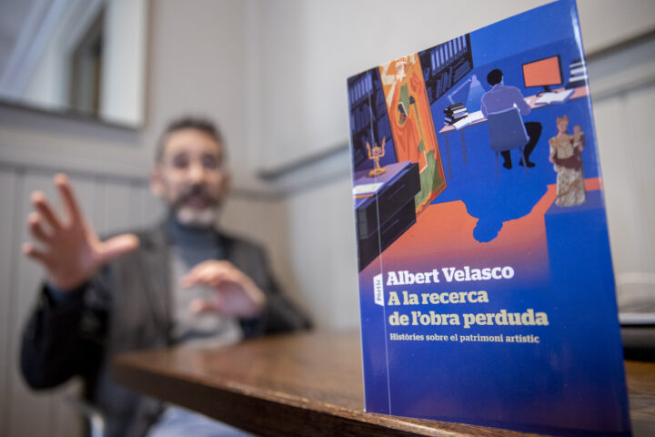 Albert Velasco en un moment de l'entrevista de VilaWeb (fotografia: Albert Salamé).