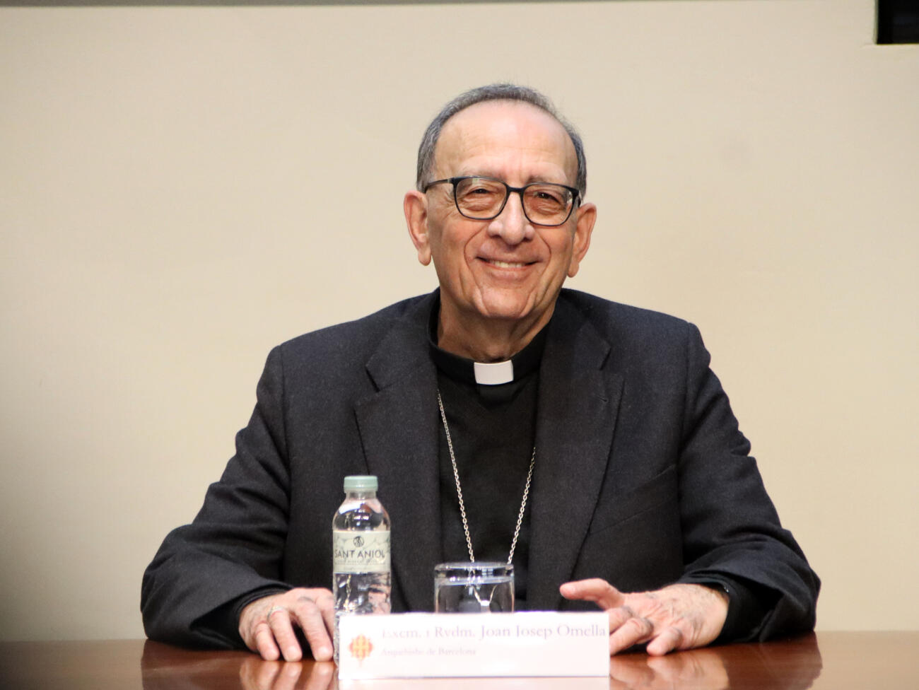 El cardenal Joan Josep Omella en conferència de premsa (fotografia: Blanca Blay).