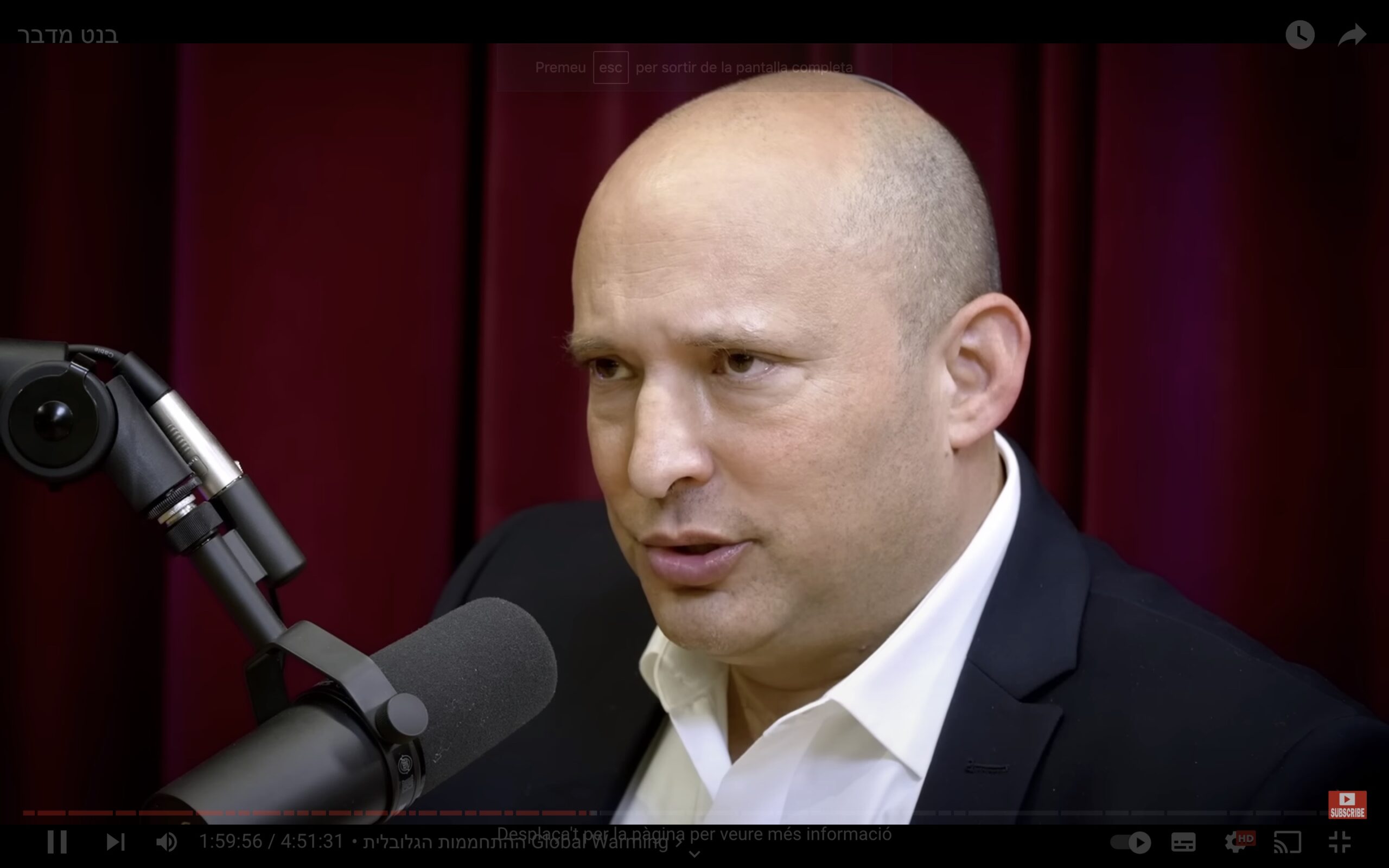 Naftali Bennett, ex-primer ministre d'Israel (Foto: Youtube)