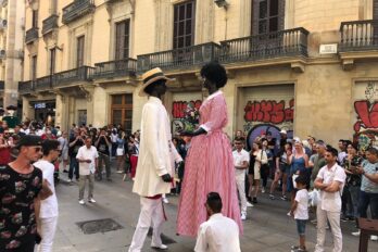 El Negrito i la Negrita a la Mostra de Gegants Petits Emblemàtics de l'any 2019 (fotografia de l'Ajuntament de Tarragona)