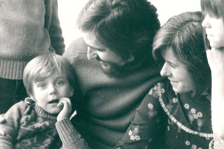 Toni Comin amb els seus pares, Alfonso Carlos i Maria Lluïsa