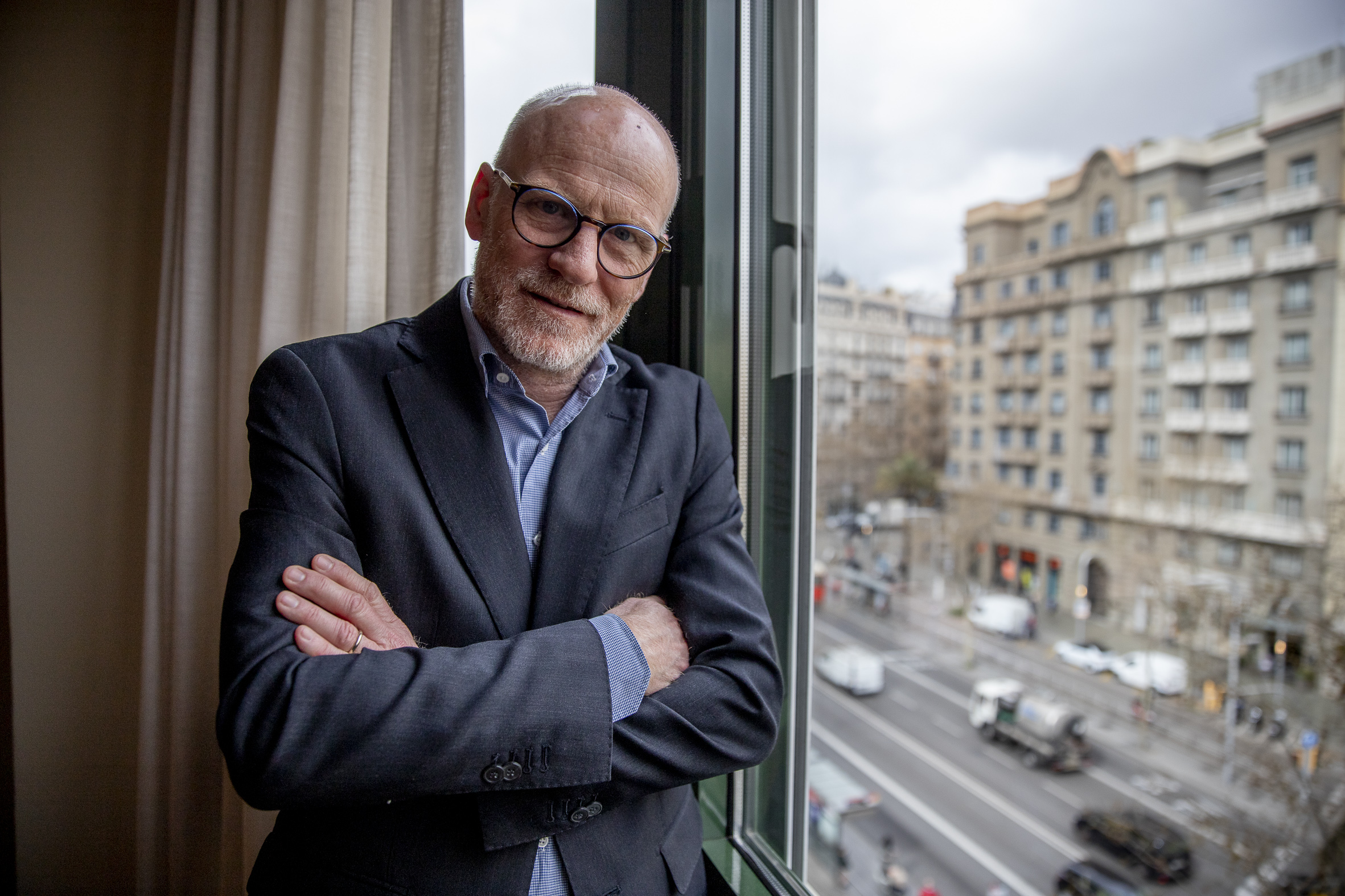 Jaume Alsina, a la seu de l'ASCEF (fotografia: Albert Salamé).