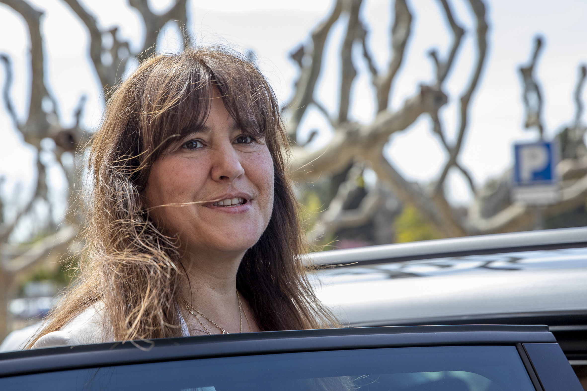 Laura Borràs en un moment de la compareixença que va fer al parlament el dia que es va fer pública la sentència (fotografia: Albert Salamé).