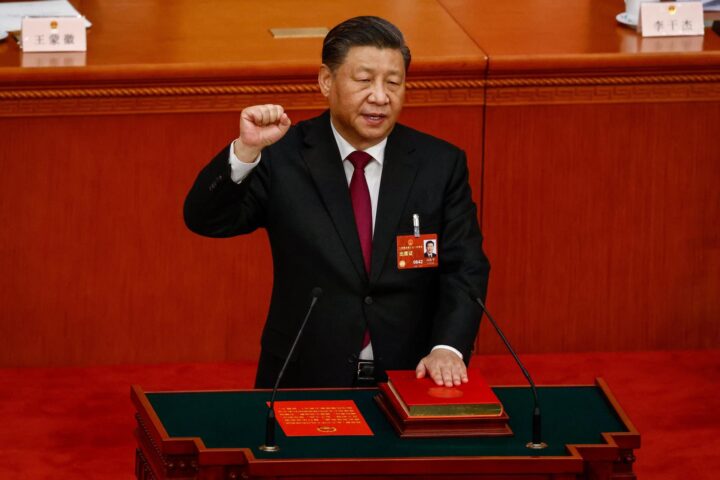 Xi Jinping presta jurament del càrrec de president de la República Popular de la Xina (Fotografia de Mark Cristino)