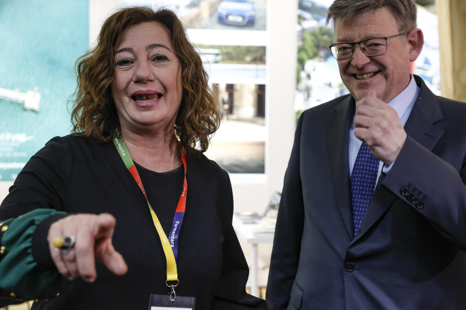 Armengol i Puig a Berlín, on van coincidir en una fira de turisme. (Fotografia de Juan Carlos Cárdenas)