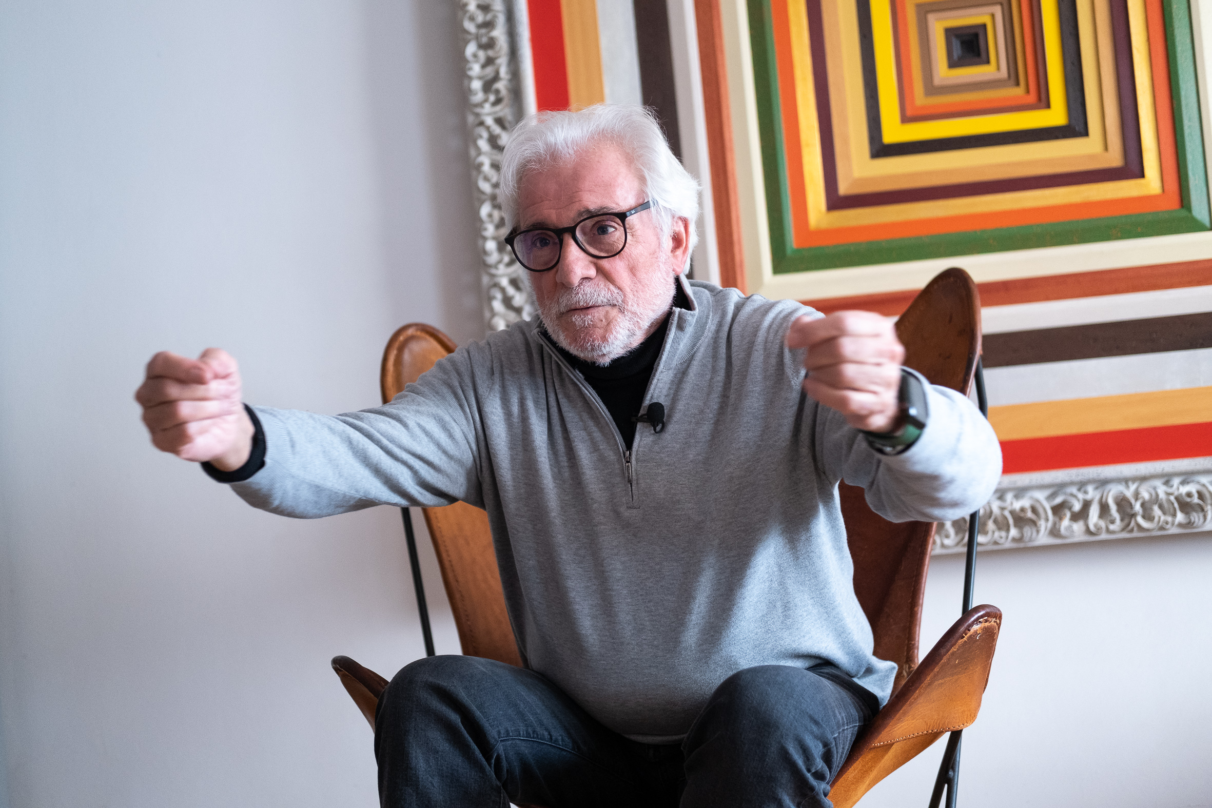 Lluís Marco, dimarts a casa seva, a Badalona (fotografia: Adiva Koenigsberg).