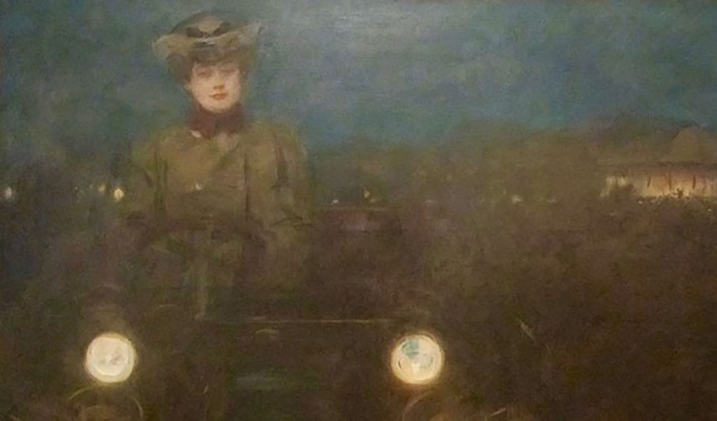 ‘L’automòbil’, 1902, de Casas (detall).