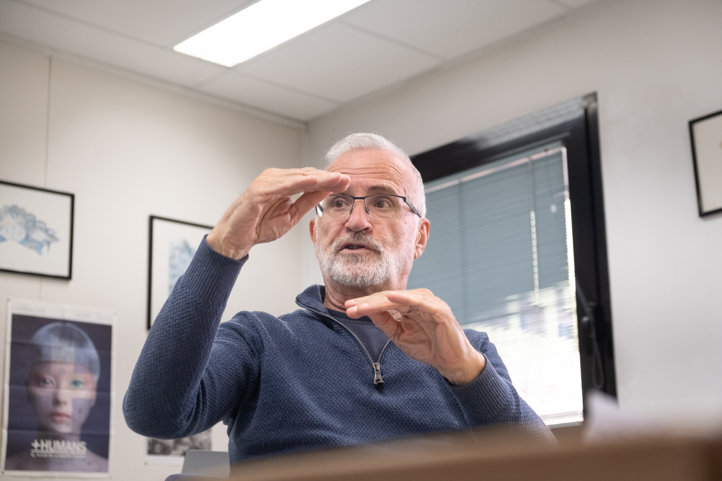 Ramon López de Mántaras, dimecres a l'Institut d'Investgació d'Intel·ligència Artificial, a la UAB (fotografia: Adiva Koenigsberg).