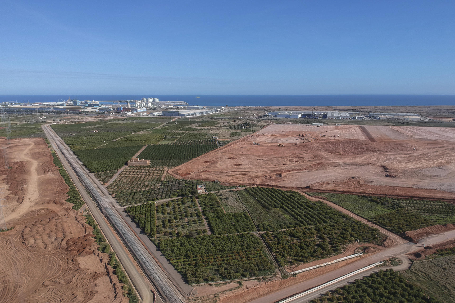 Terrenys on s'intal·larà la gigafactoria de Volkswagen a Sagunt