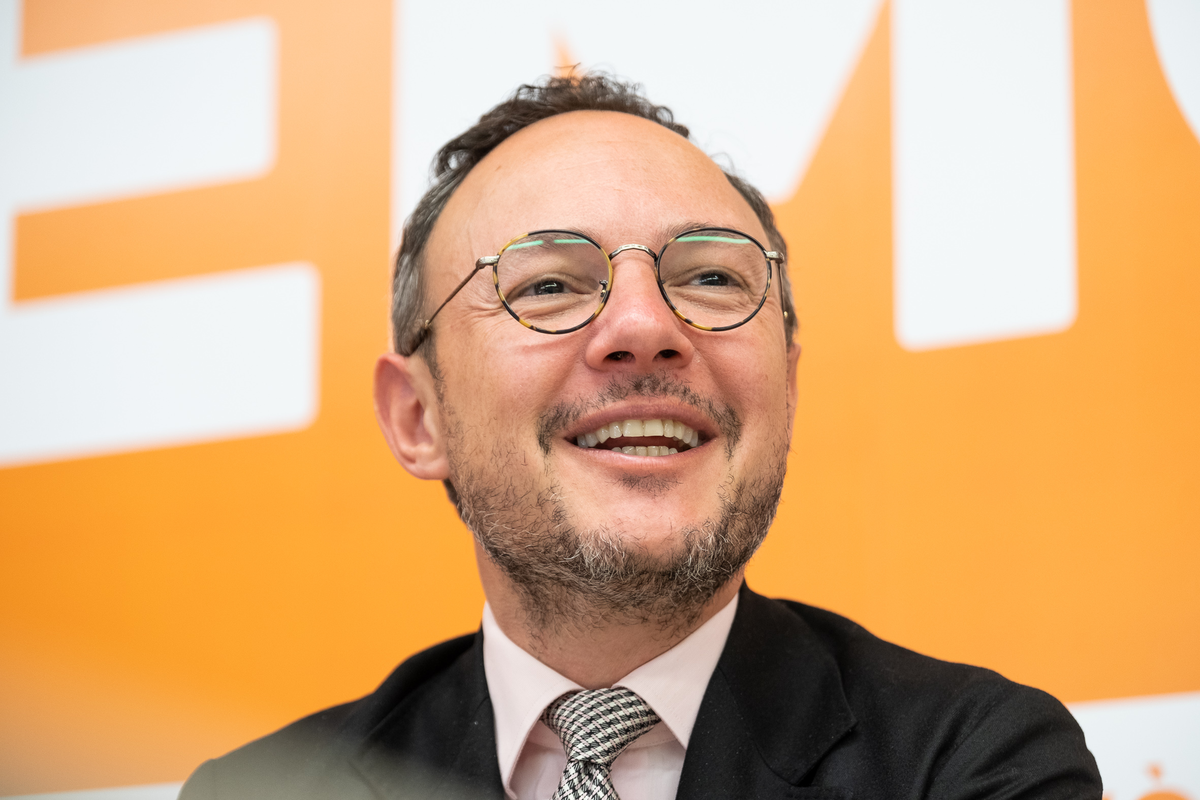 Xavier Espot, dimarts a la seu de Demòcrates per Andorra (Foto: Adiva Koenigsberg)