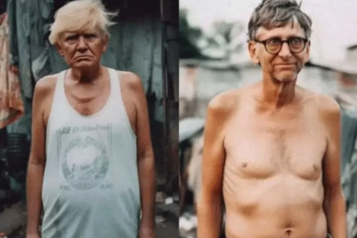 Donald Trump i Bill Gates, a les imatges de Gokul Pillai.