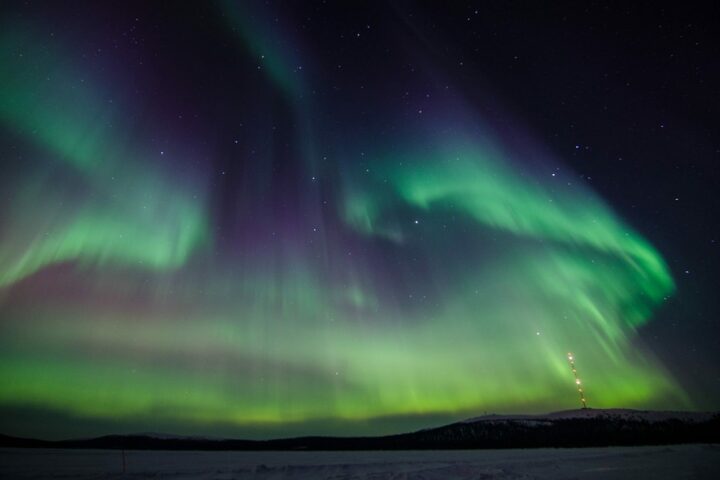 Imatge d'una aurora boreal captada a Alaska