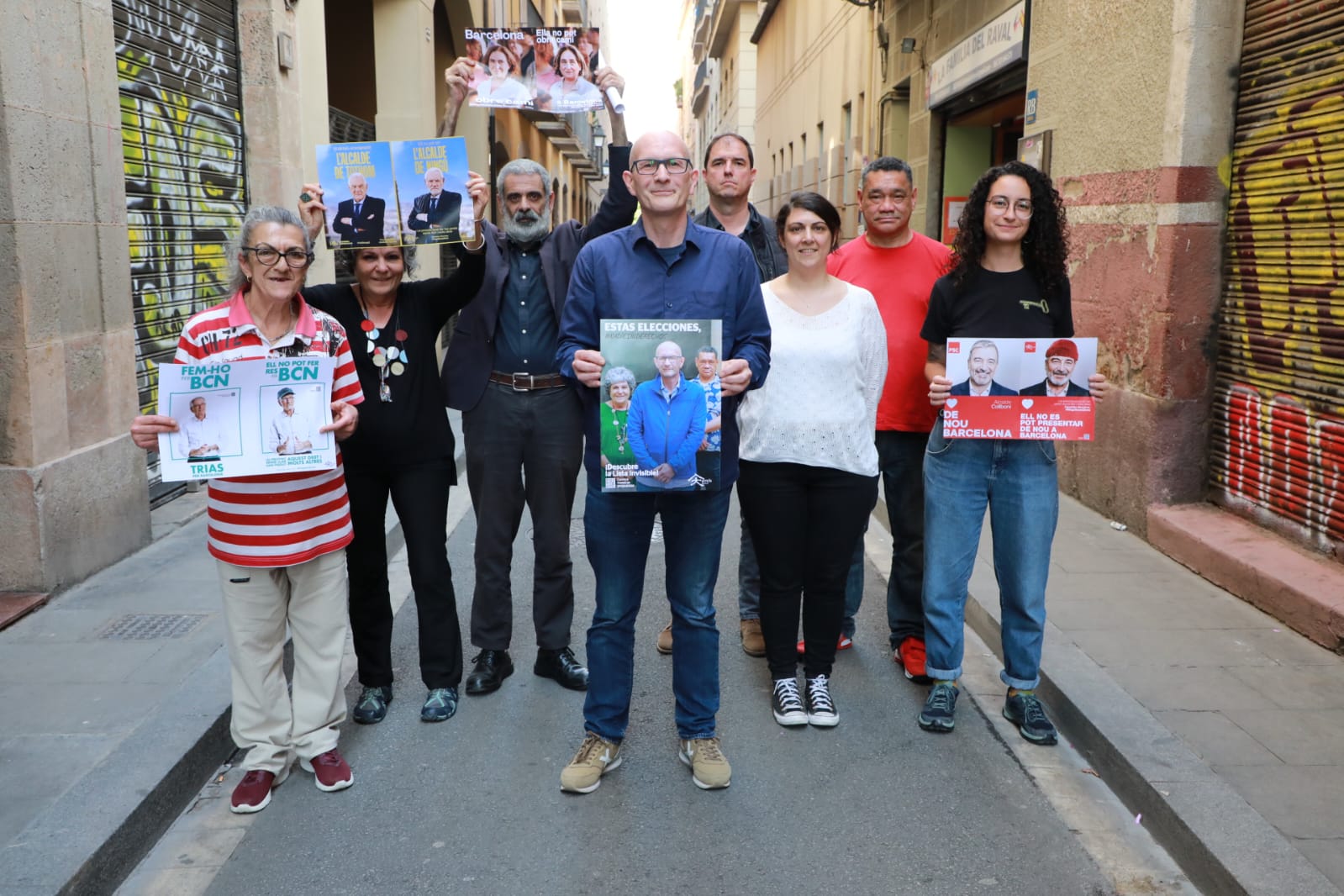 Els candidats de la llista simbòlica (fotografia: Juan Lemus).