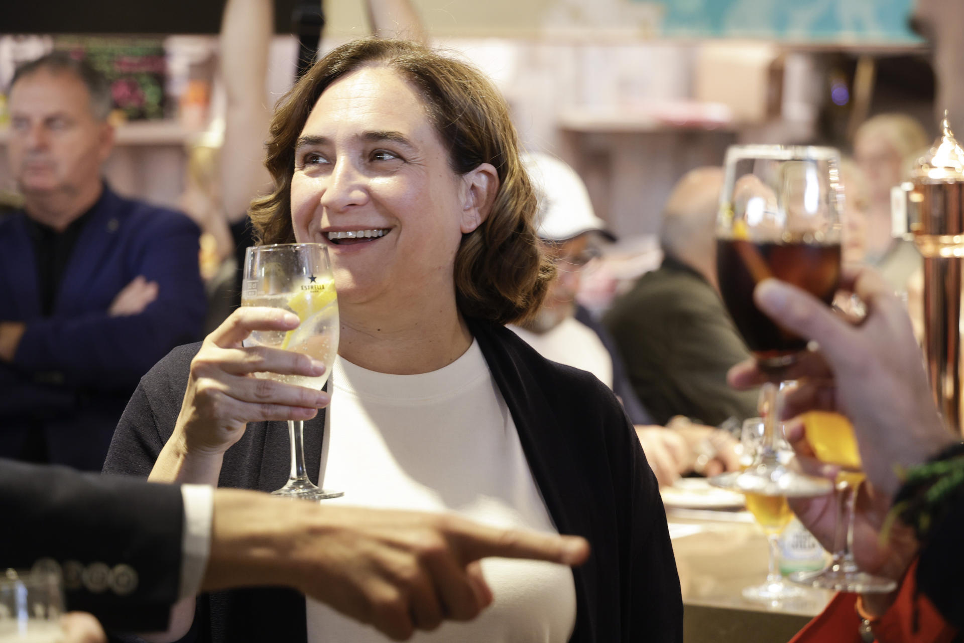 Ada Colau durant el vermut de començament de campanya (fotografia: Quique García).