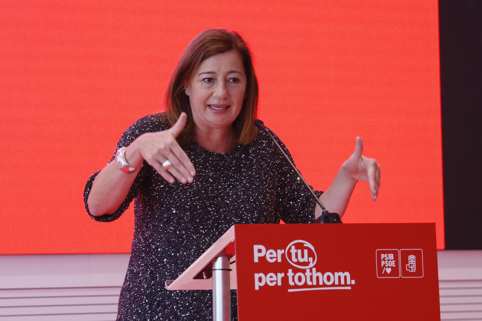 Francina Armengol en un acte de campanya (fotografia: EFE/Cati Cladera).