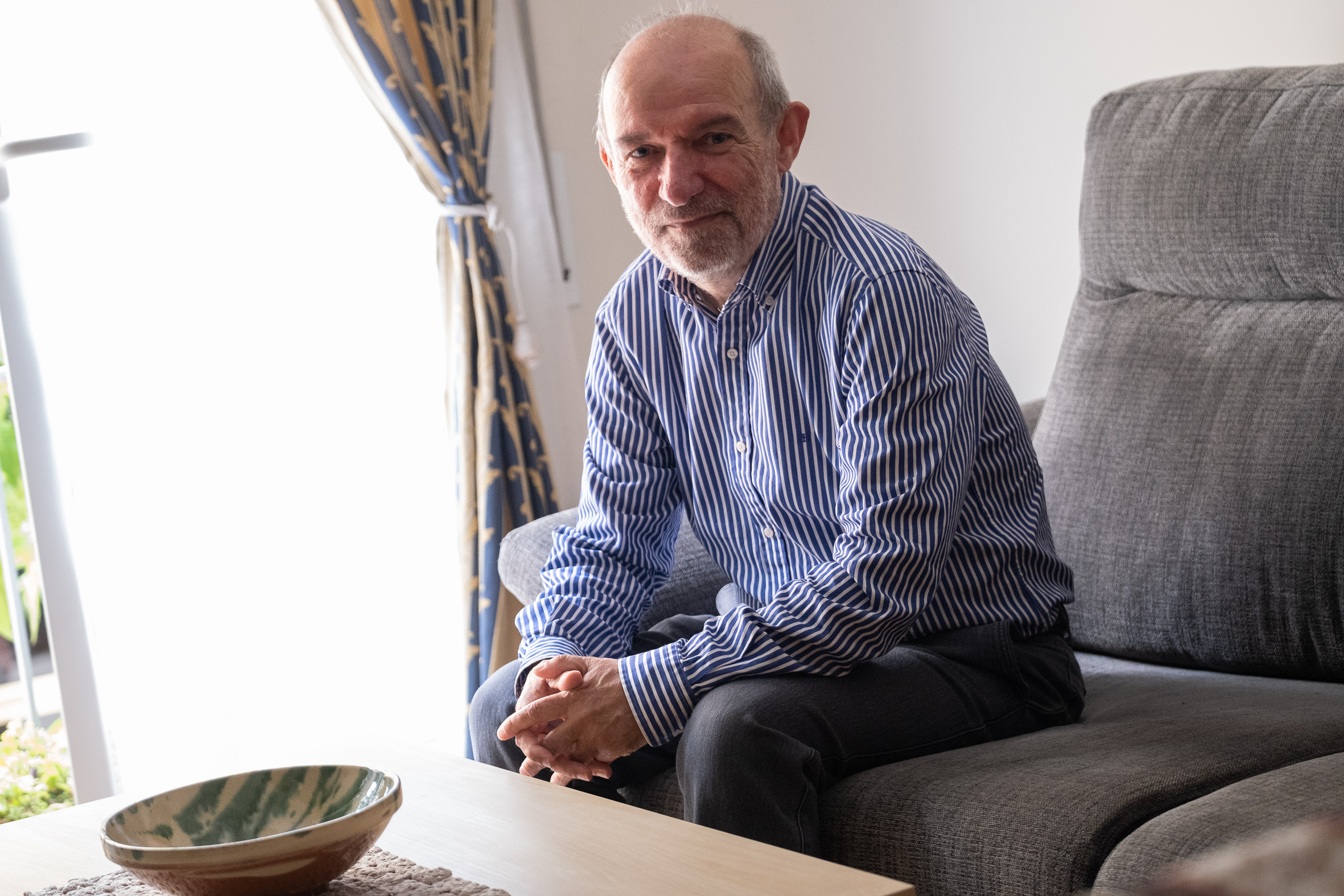 Fermí Rubiralta, a casa seva, a Sant Boi del Llobregat, dimarts passat (fotografia: Adiva Koenigsberg).