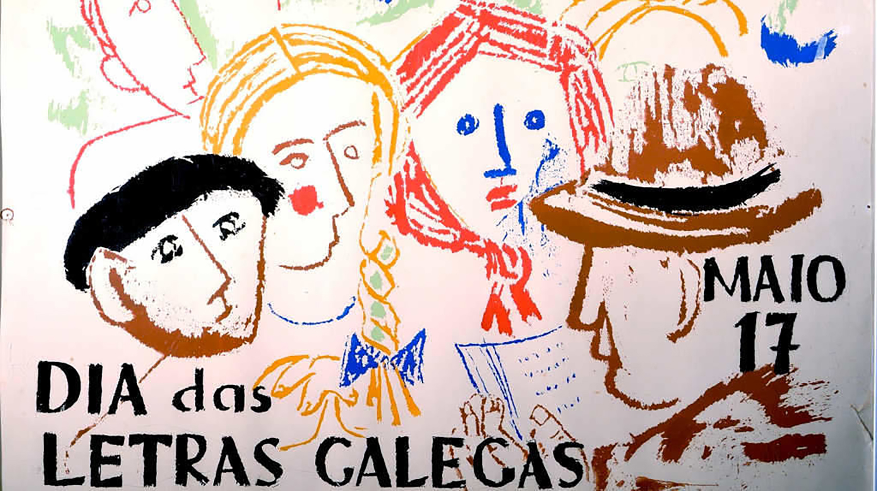 Cartell del primer Dia de les Lletres Gallegues, el 1963 (fotografia: Real Academia Galega).