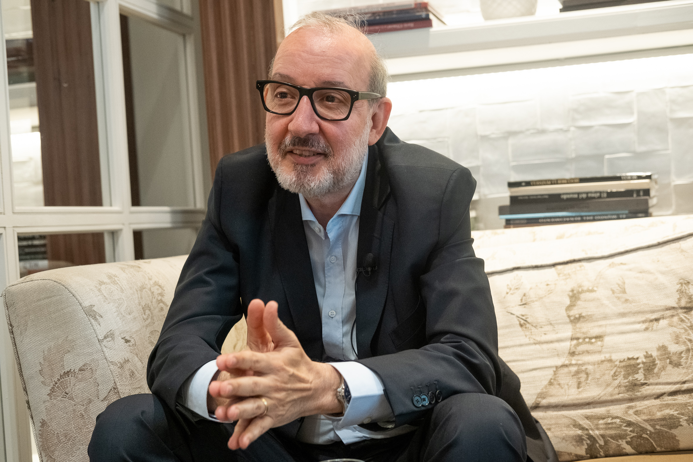 Antoni Bassas, dimecres al centre de Barcelona (fotografia: Adiva Koenigsberg).