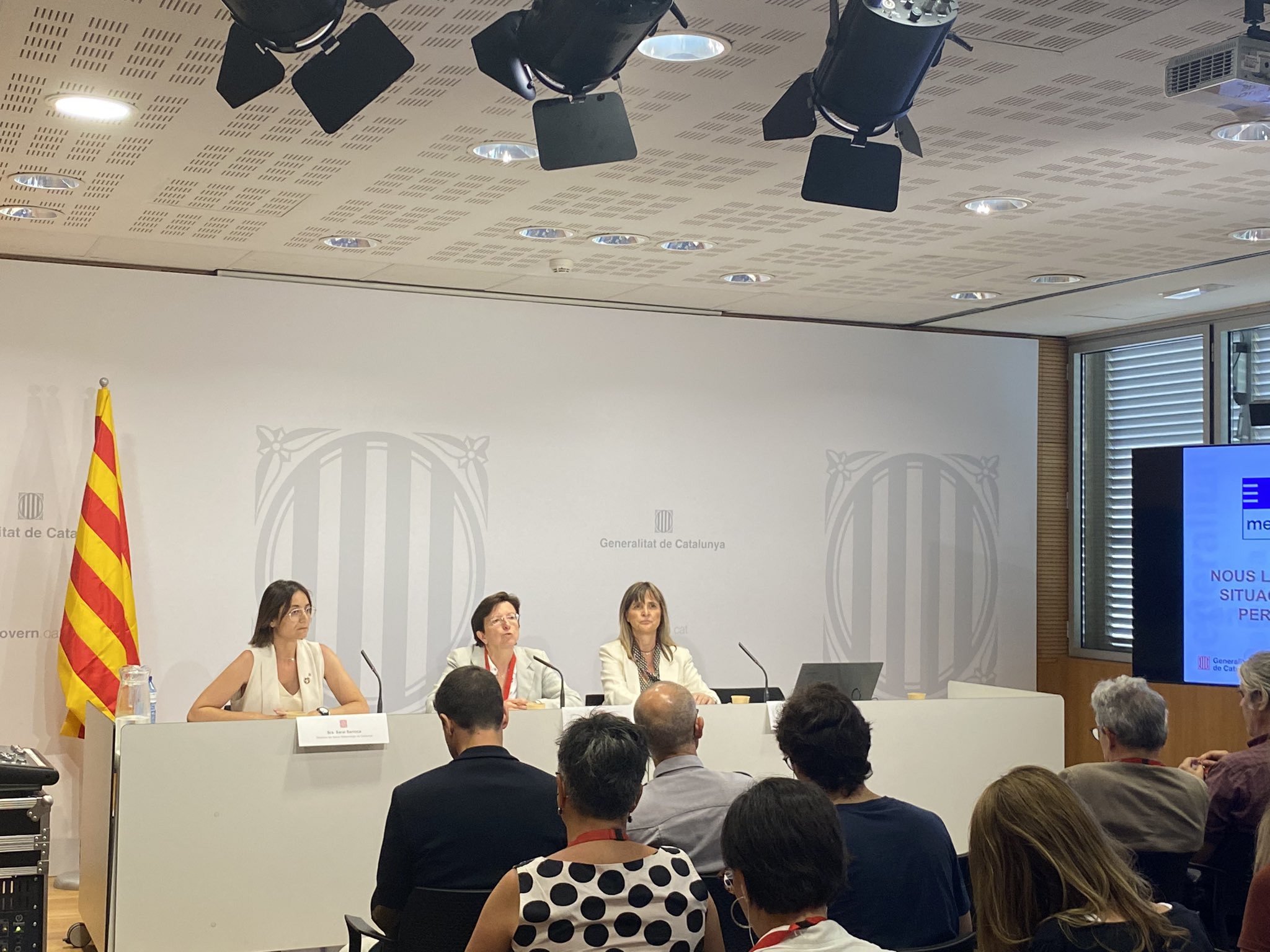 Un moment de la conferència de premsa (fotografia: Meteocat).