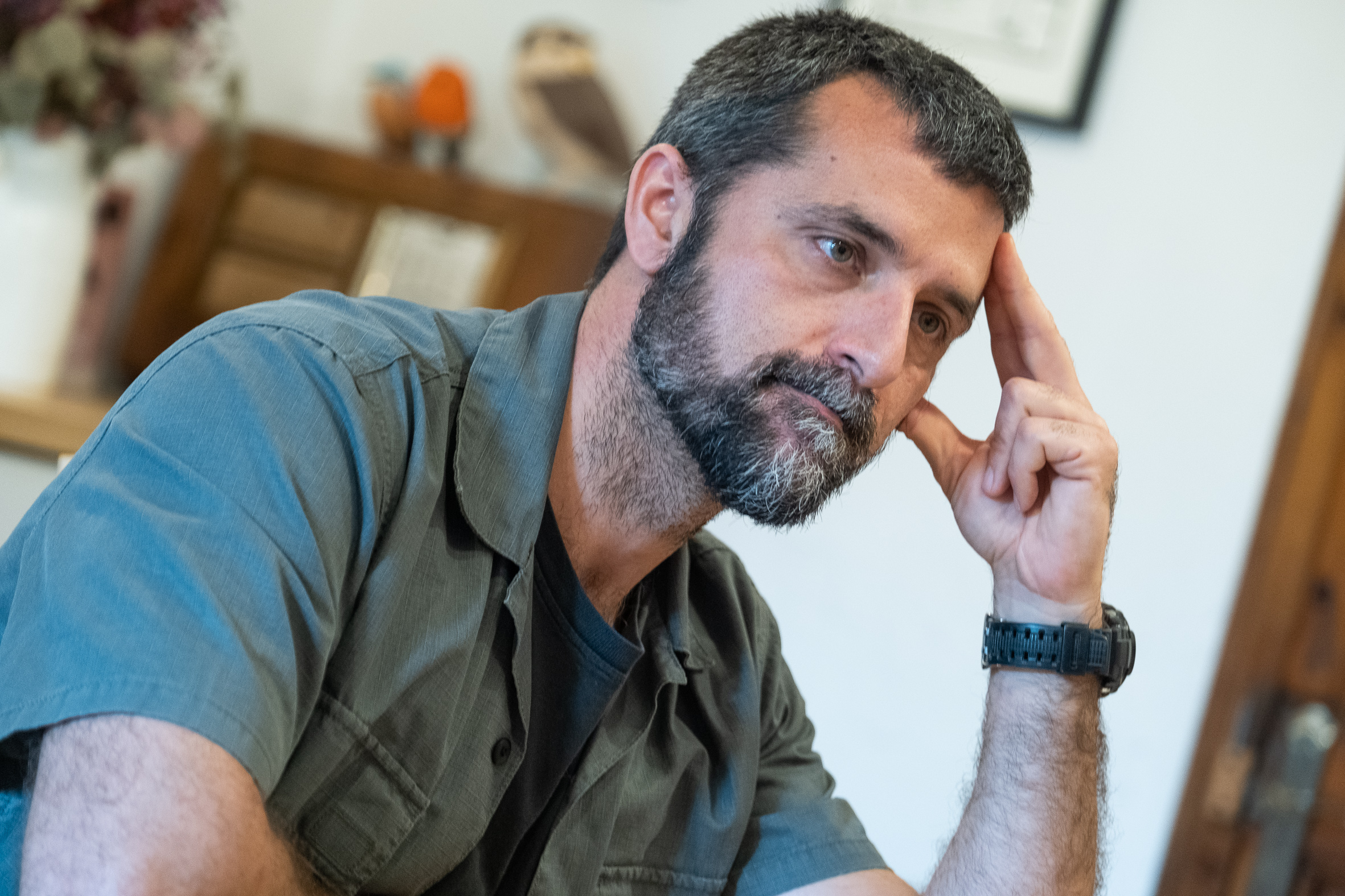 Jordi Borràs, a casa seva (fotografia: Adiva Koenigsberg).