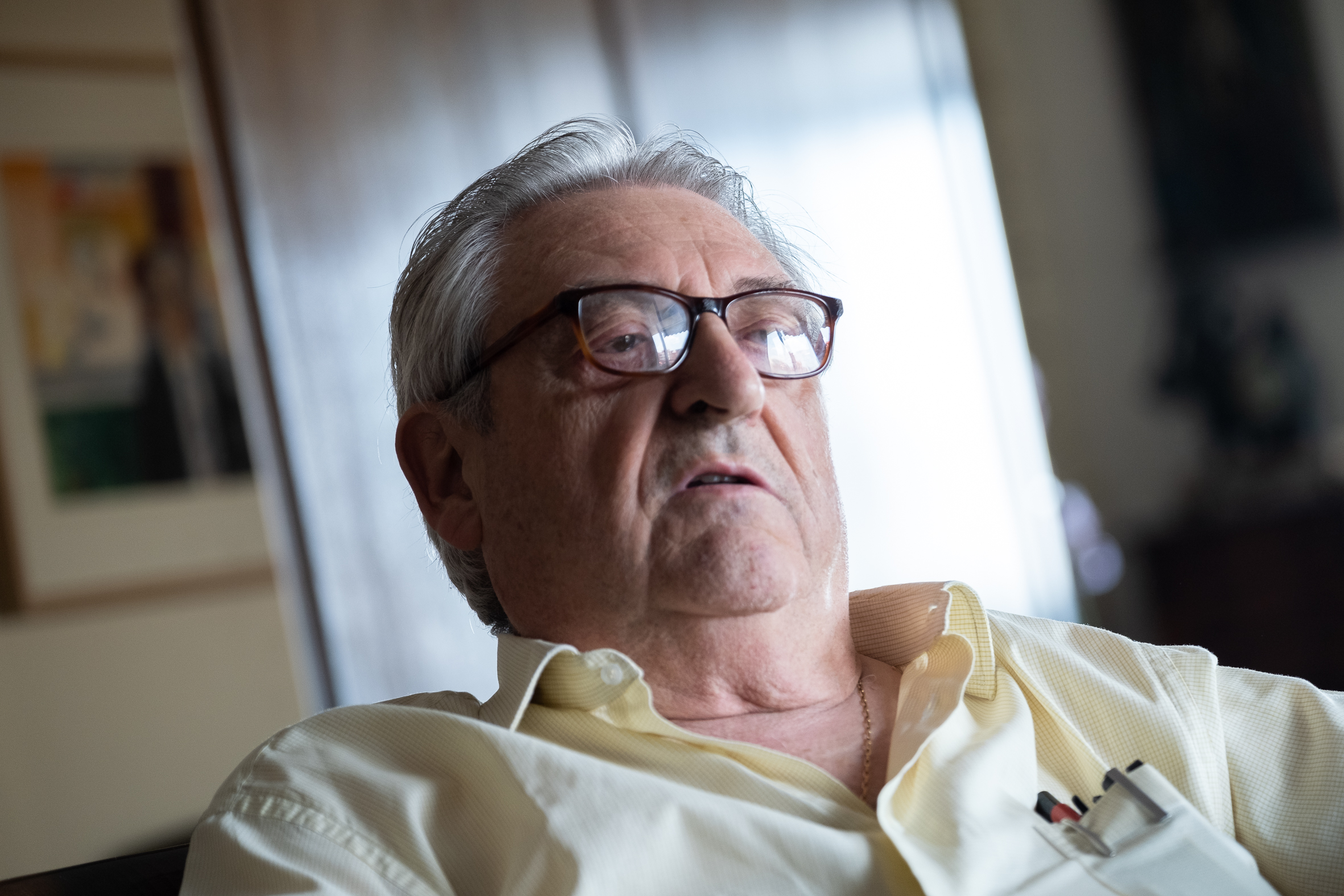 Manuel Milián Mestre, dilluns a casa seva, a Barcelona (fotografia: Adiva Koenigsberg).