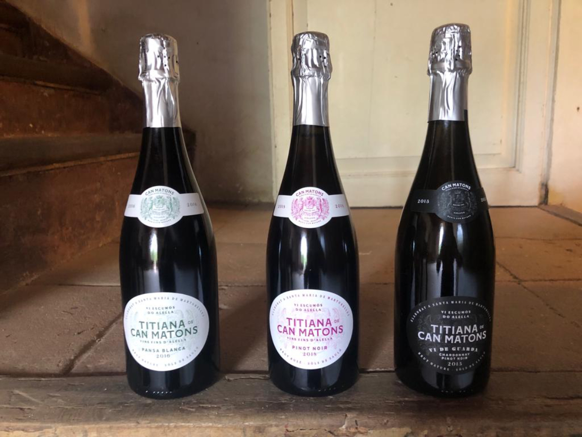 Els tres escumosos DO Alella de Titana Can Matons.