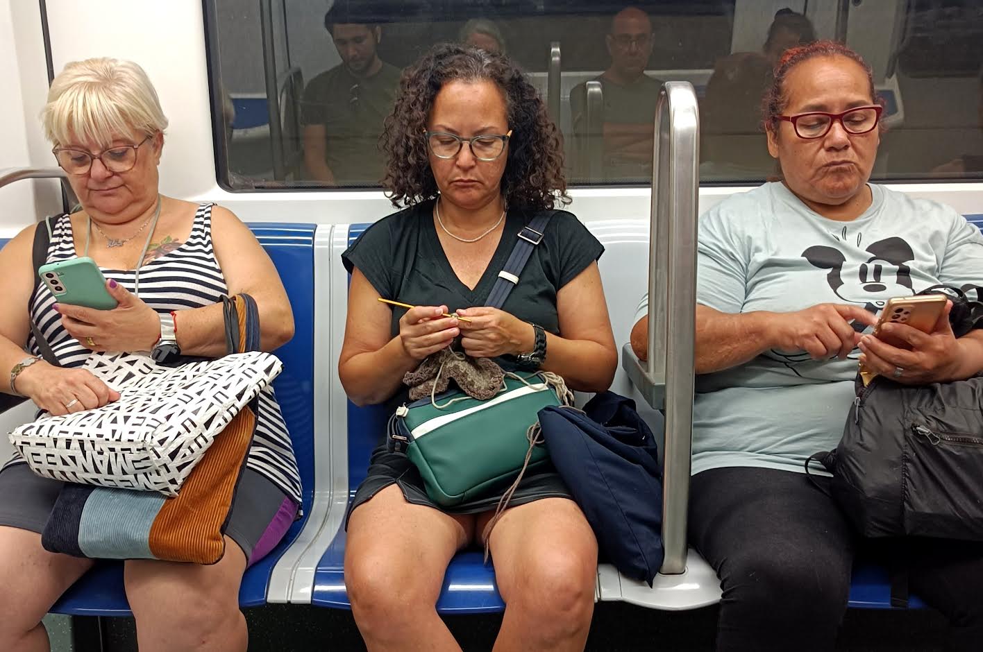 Línia blava, Barcelona, direcció Cornellà Centre, 21 de juliol, 11:23h. Fotografia: MI.