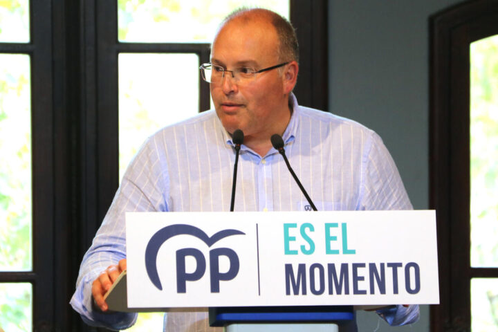 El vice-secretari d'Organització del PP, Miguel Tellado, en un acte del PP a Barcelona (fotografia: ACN / Albert Segura).