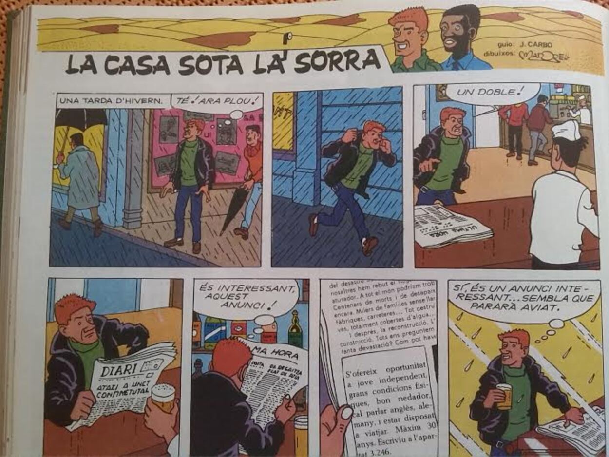 Una imatge de l'adaptació en còmic per a