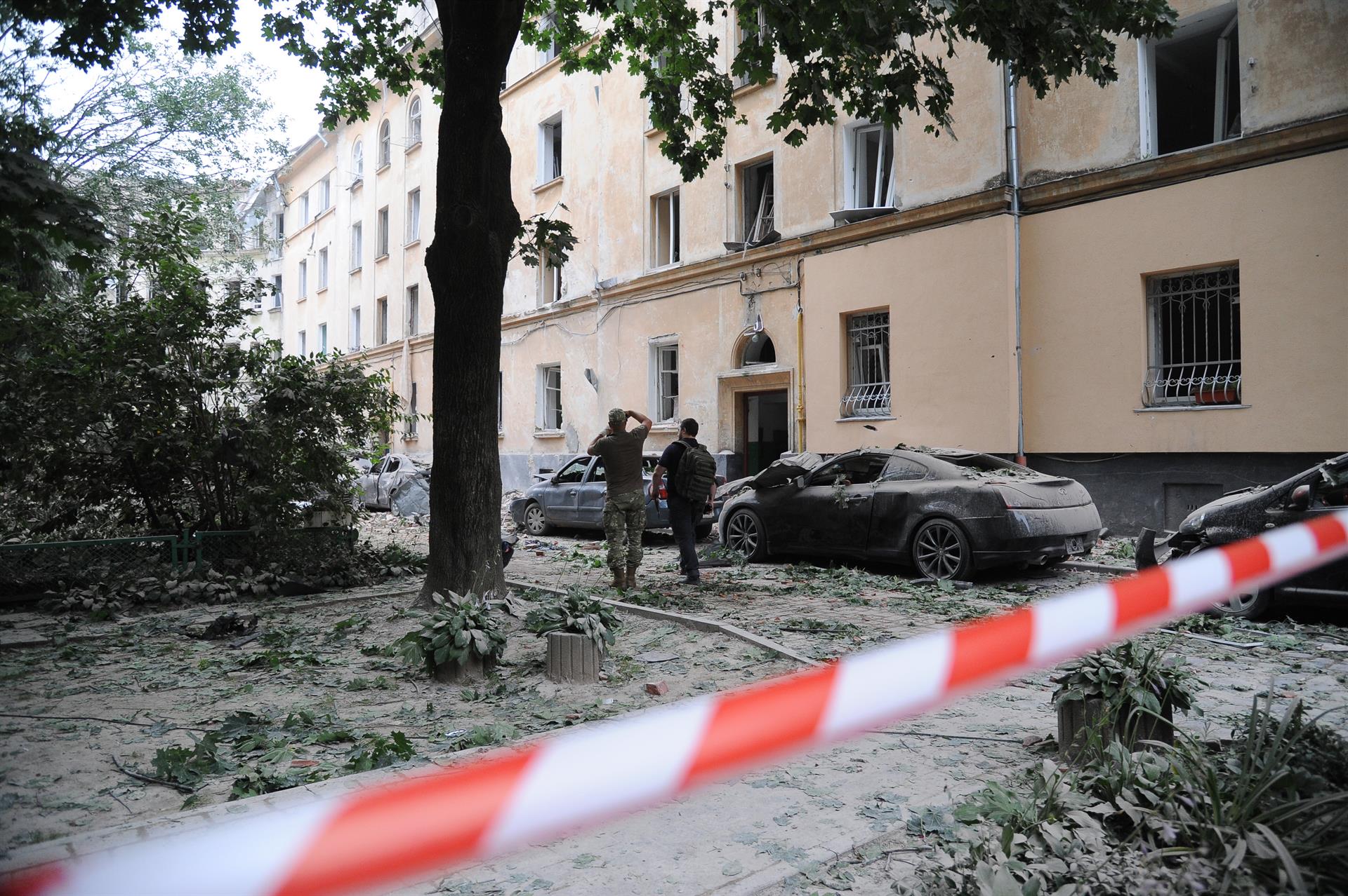 Atac amb míssils sobre Leòpolis (fotografia: Mykola Tys/Sopa Images Via Zuma / Dpa).
