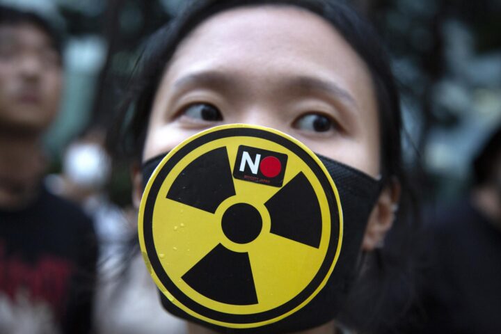 Una manifestant protesta contra la mesura a Seül, capital de Corea del Sud (fotografia:Jeon Heon-kyun).
