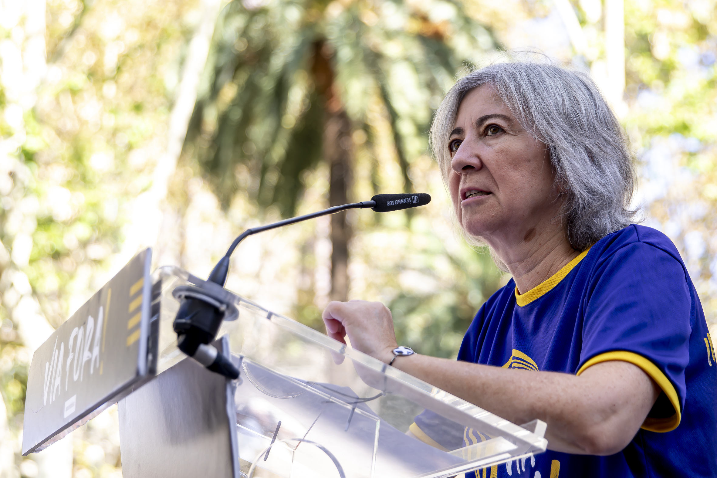 La presidenta de l'ANC, Dolors Feliu, en una imatge d'arxiu (fotografia: Albert Salamé).