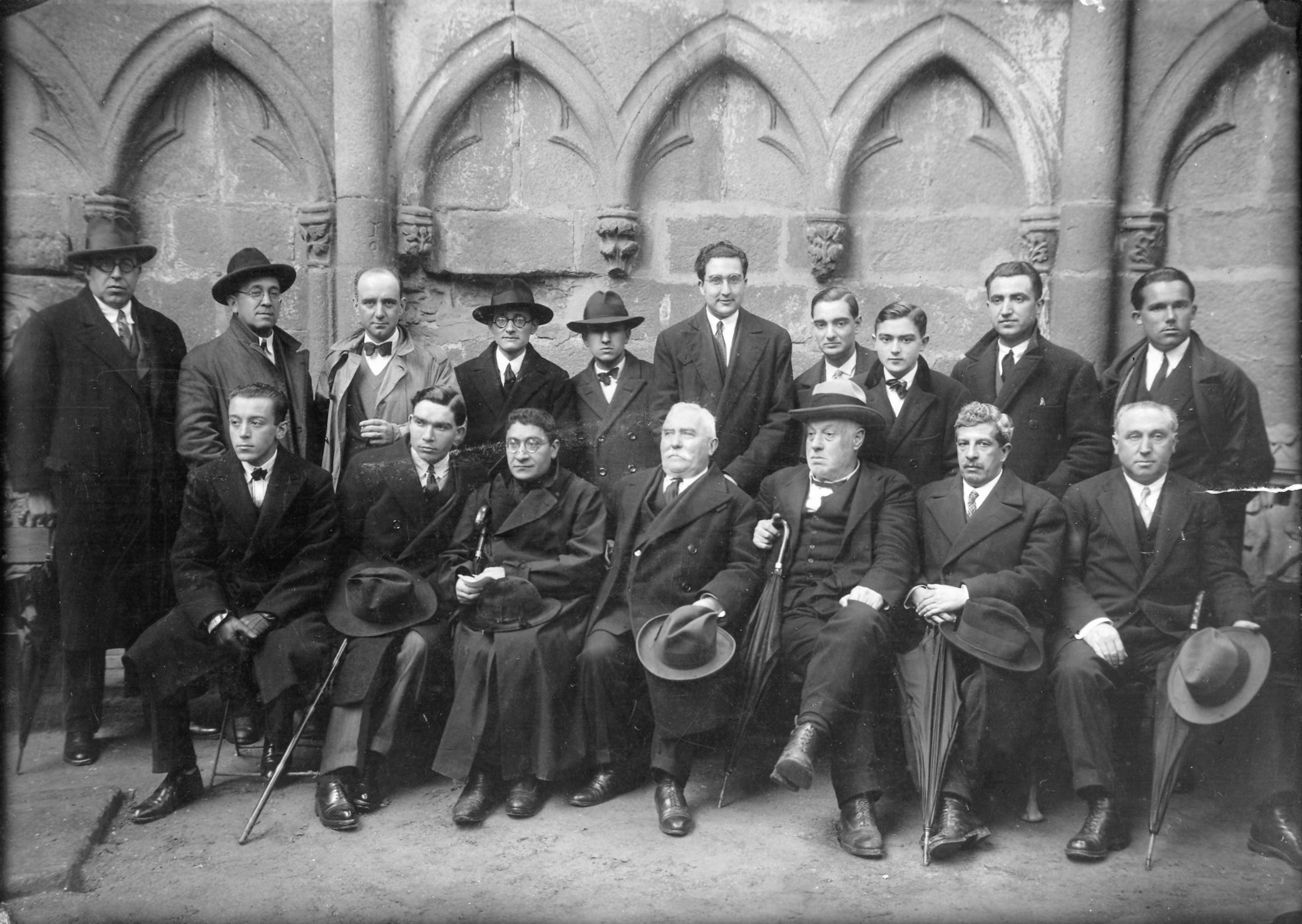 Membres del Seminari d'Estudis Gallecs, el 1928 a Pontevedra (fotografia: Sáez Mon e Novás / Fundacion Otero Pedrayo / Wikimedia Commons / domini públic).