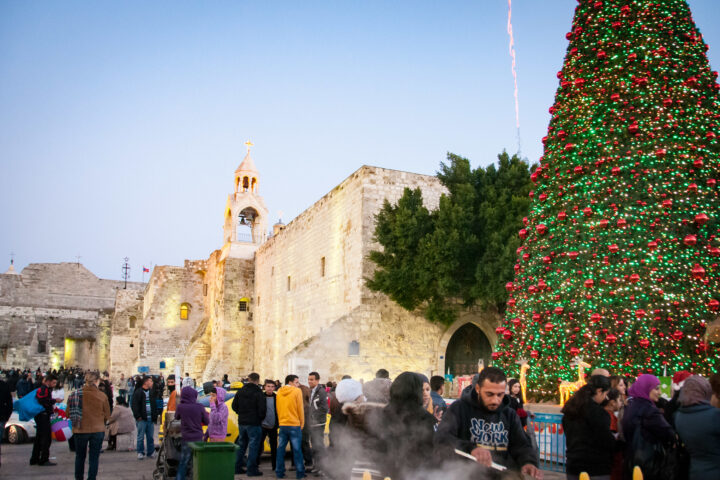 Plaça del Pessebre de Betlem durant el Nadal del 2016 (fotografia: Ben & Gab/Flickr).