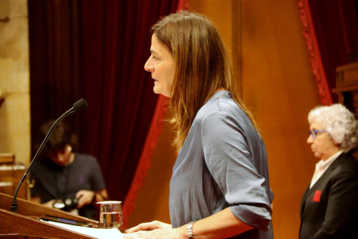 La diputada Cristina Casol en una intervenció al Parlament de Catalunya (Fotografia: ACN)
