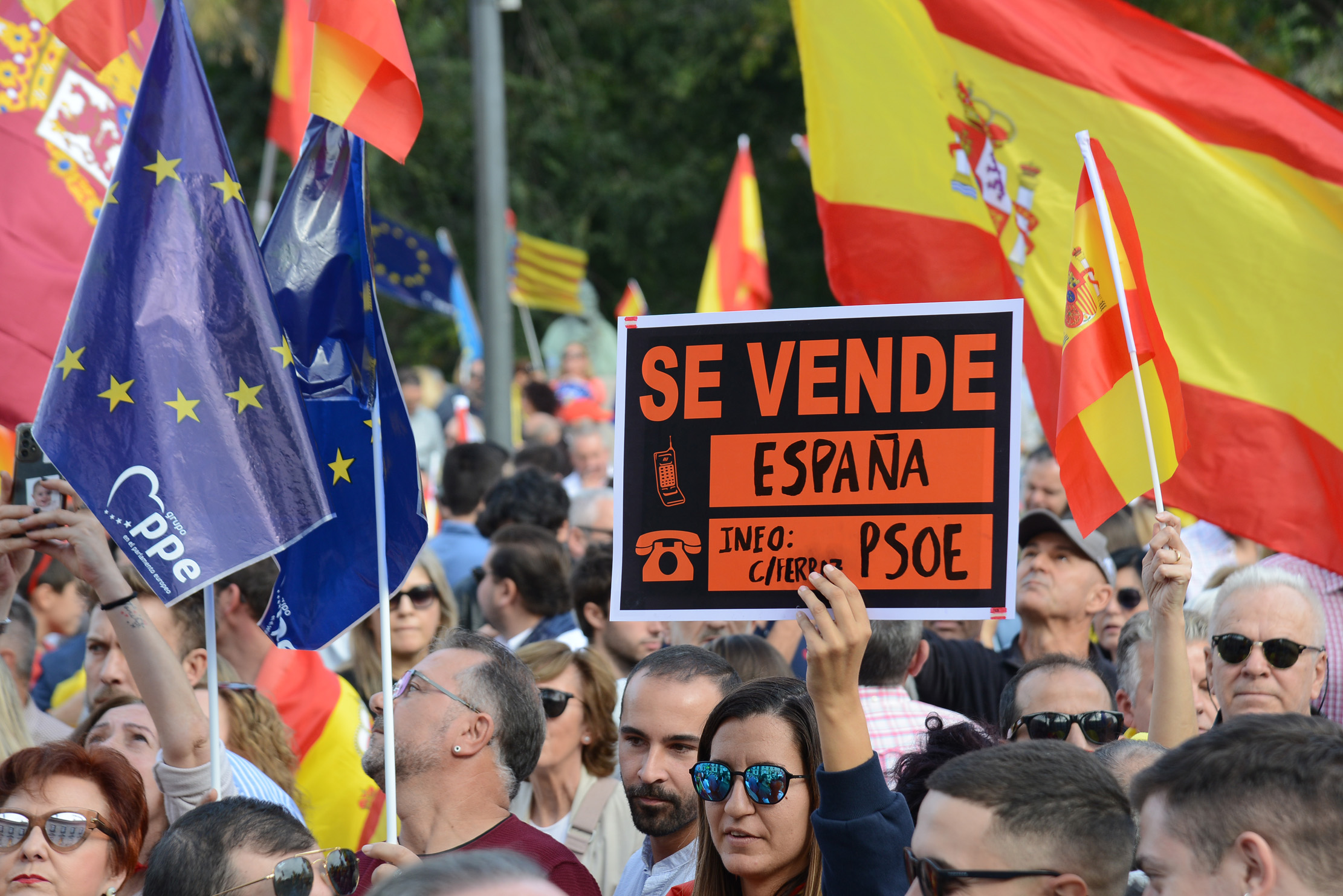 Imatge d'arxiu d'una concentració contra la llei d'amnistia