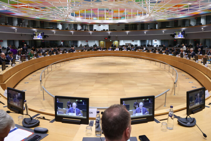 Reunió del Consell d'Afers Generals de la Unió Europea el 19 de setembre, on ja s'hi va tractar l'oficialitat del català, el basc i el gallec (fotografia: EBS).