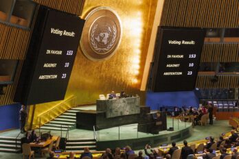 Imatge d'arxiu d'una votació a l'Assemblea General de l'ONU