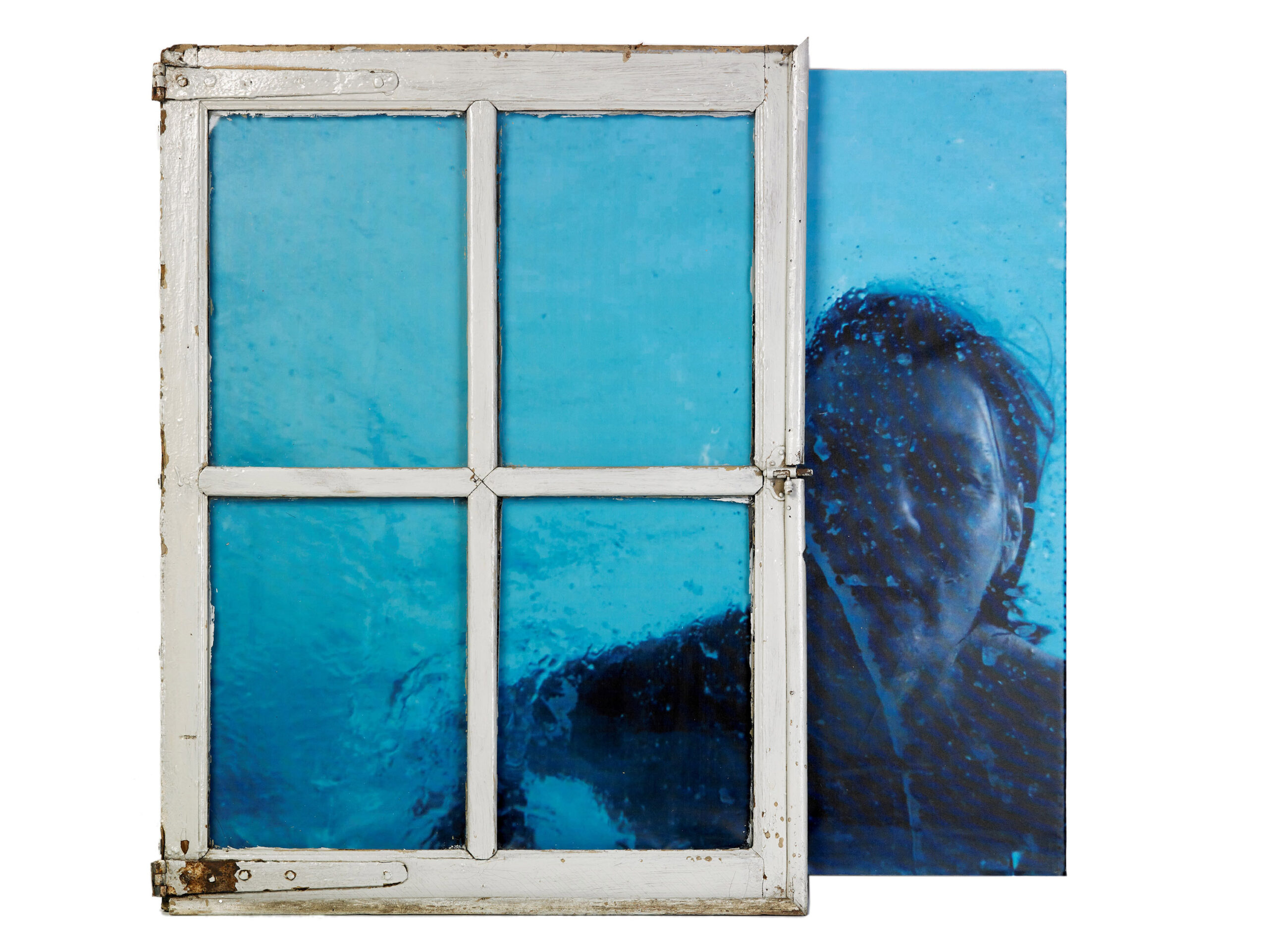 ‘Sobreviuré!’, una de les obres recents de Maïs, tècnica mixta amb fotografia d’Àngels Rigau.