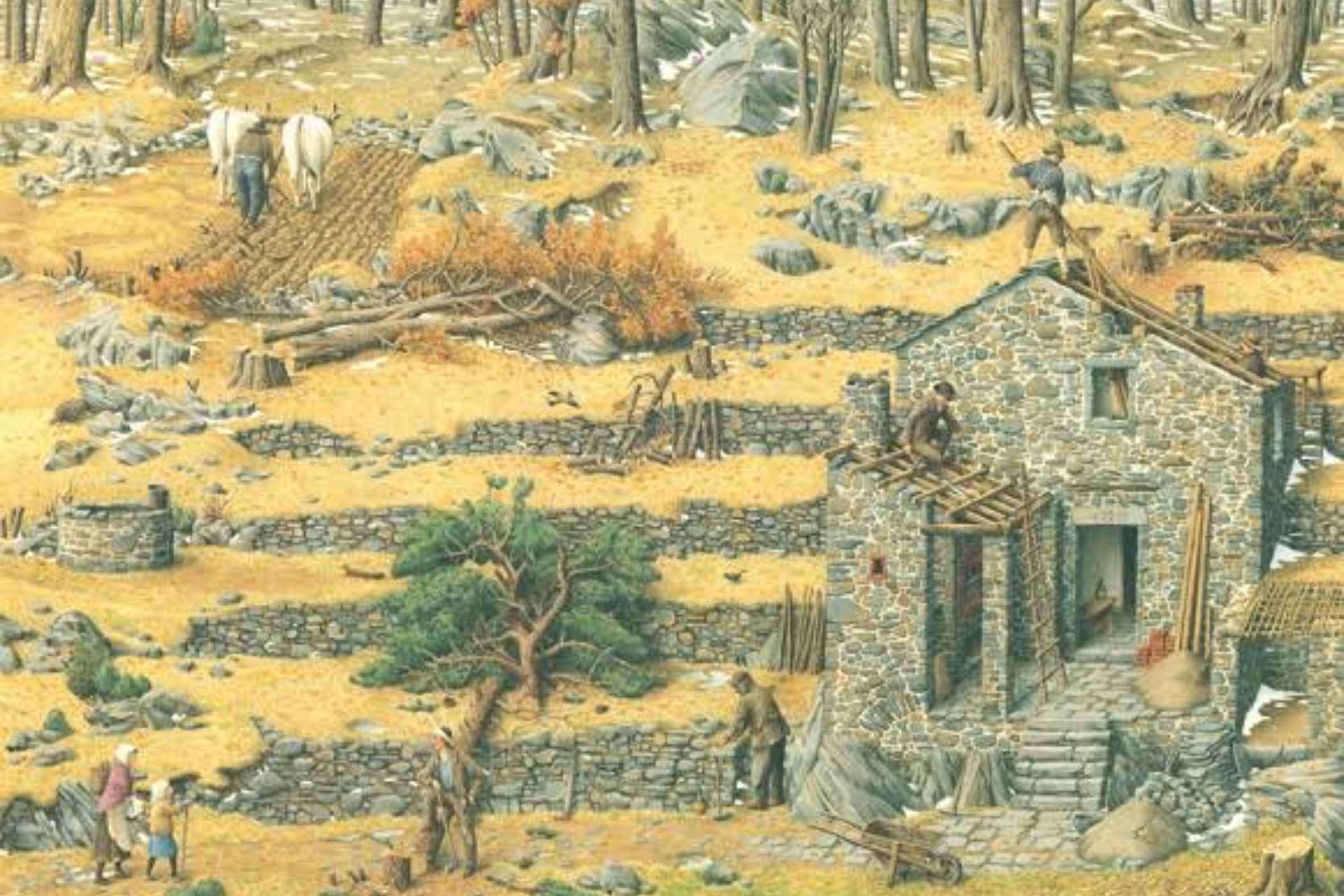 Il·lustració de Roberto Innocenti per a ‘The House’ (2009) de J. Patrick Lewis.