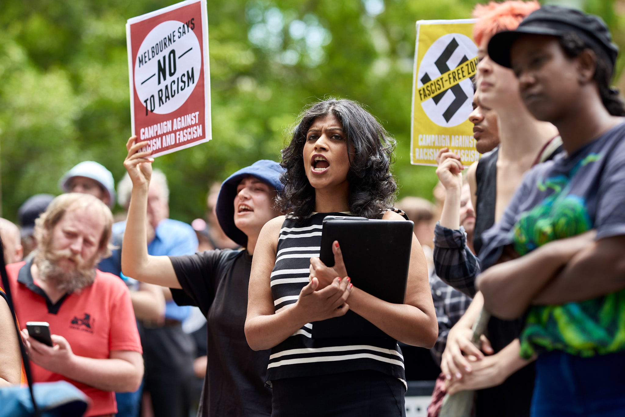 Protesta anti-nazi a Melbourne, l'any 2019 (fotografia: Julian Meehan/Flickr)