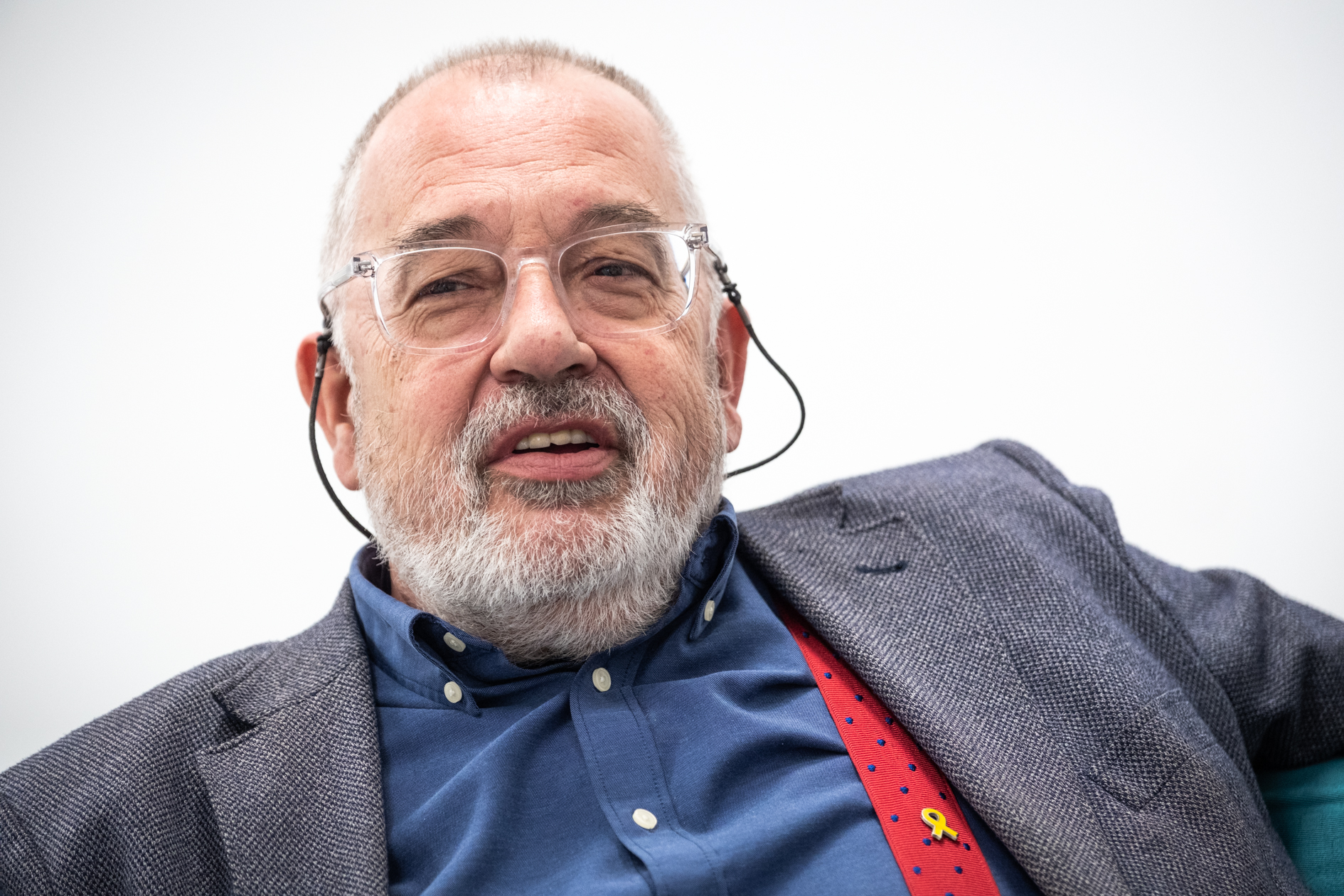 Joan Vall Clara, dimarts a la seu del Punt Avui a Girona (Foto: Adiva Koenigsberg)