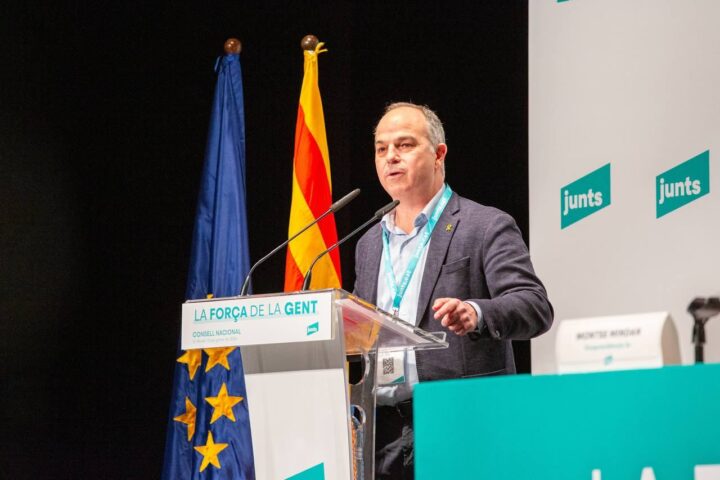 Jordi Turull, en un moment de la intervenció al Consell Nacional (fotografia: Junts per Catalunya).
