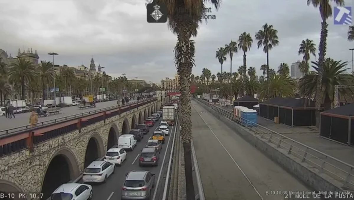 Fotografia d'arxiu de la ronda Litoral de Barcelona