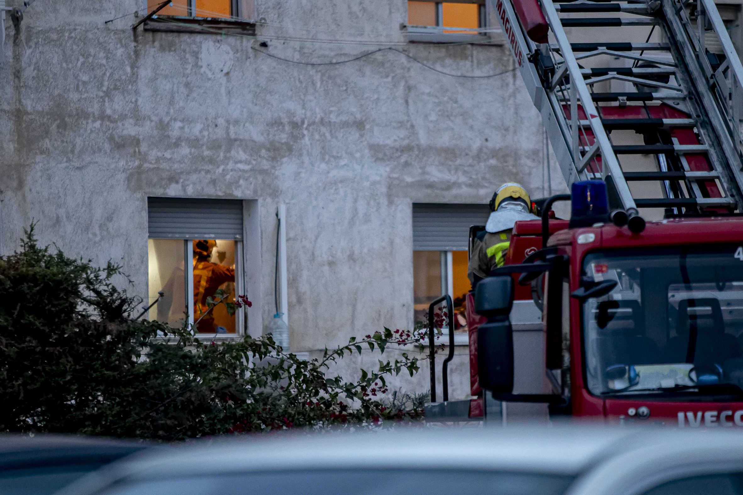 El lloc on s'ha esfondrat l'interior de l'edifici (fotografia: Albert Salamé).
