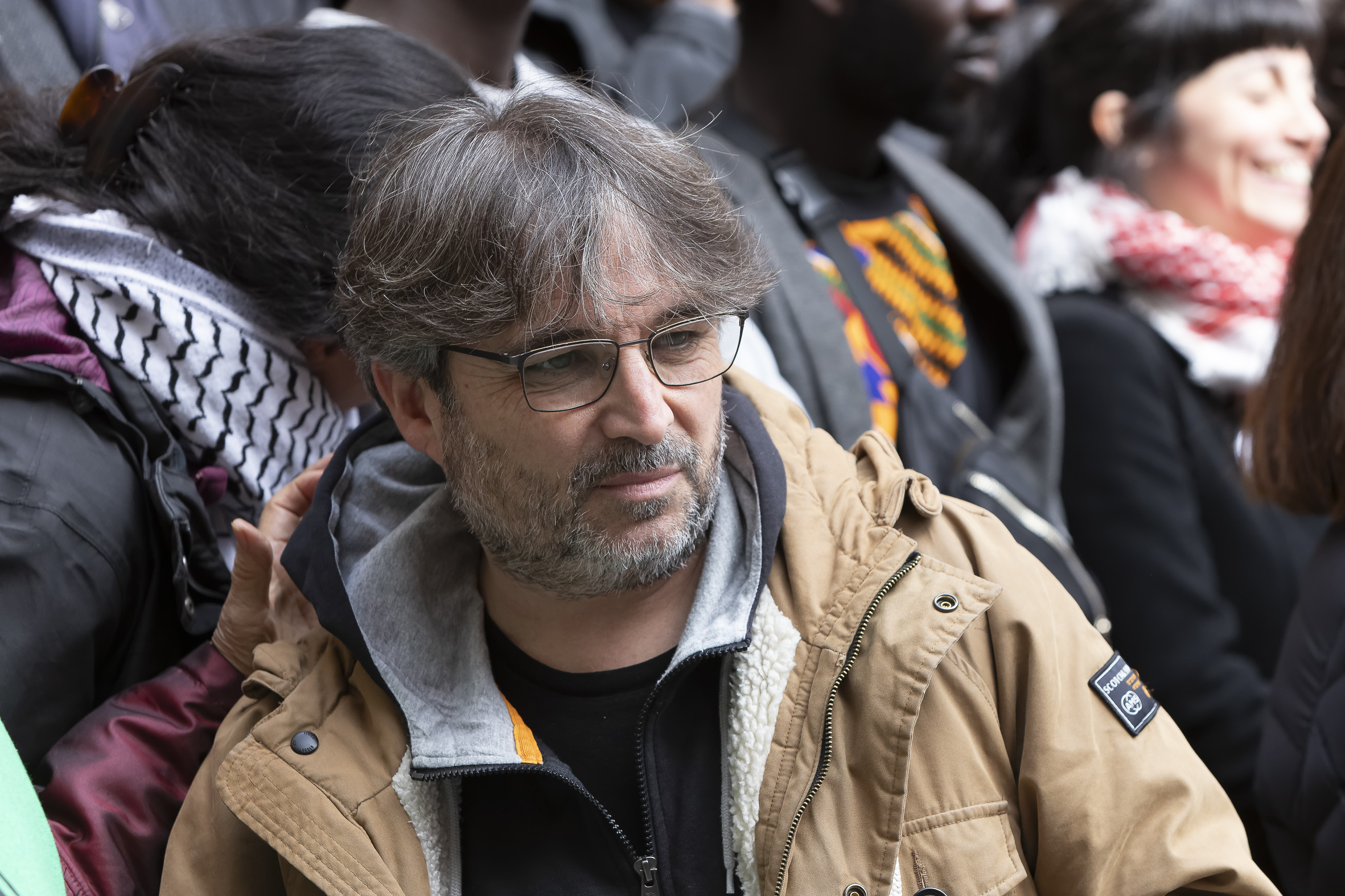 Jordi Évole, en un acte d'Òmnium (Foto: Albert Salamé)