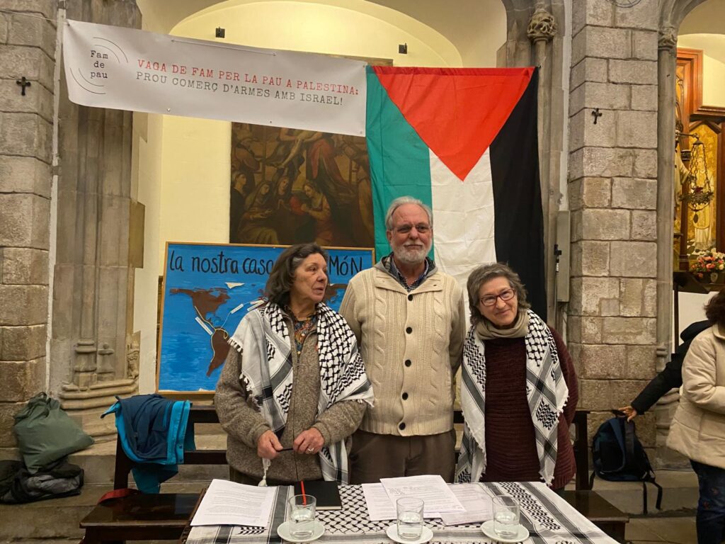 Gabriela Serra, Lum Mascaray, and Martí Olivella go on hunger strike to protest the massacre in Gaza