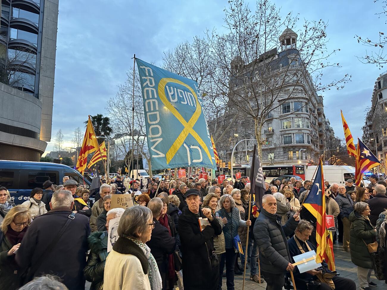 Un moment de la protesta de Barcelona (fotografia: ACN / Lea Beliaeva)