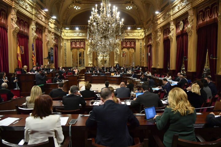 Un moment d'un ple del parlament de les Illes (fotografia: EFE / Miquel A. Borràs).